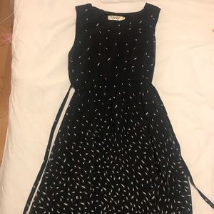 Feathers black and white dress